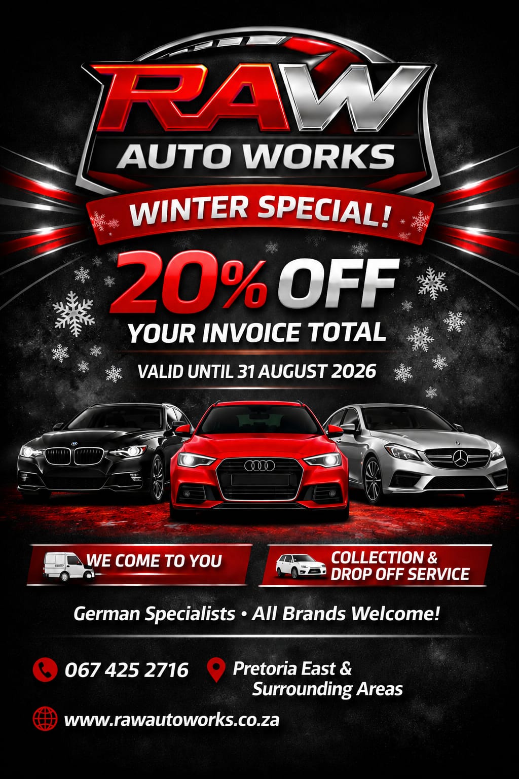 RAW Auto Works promotional offer 11
