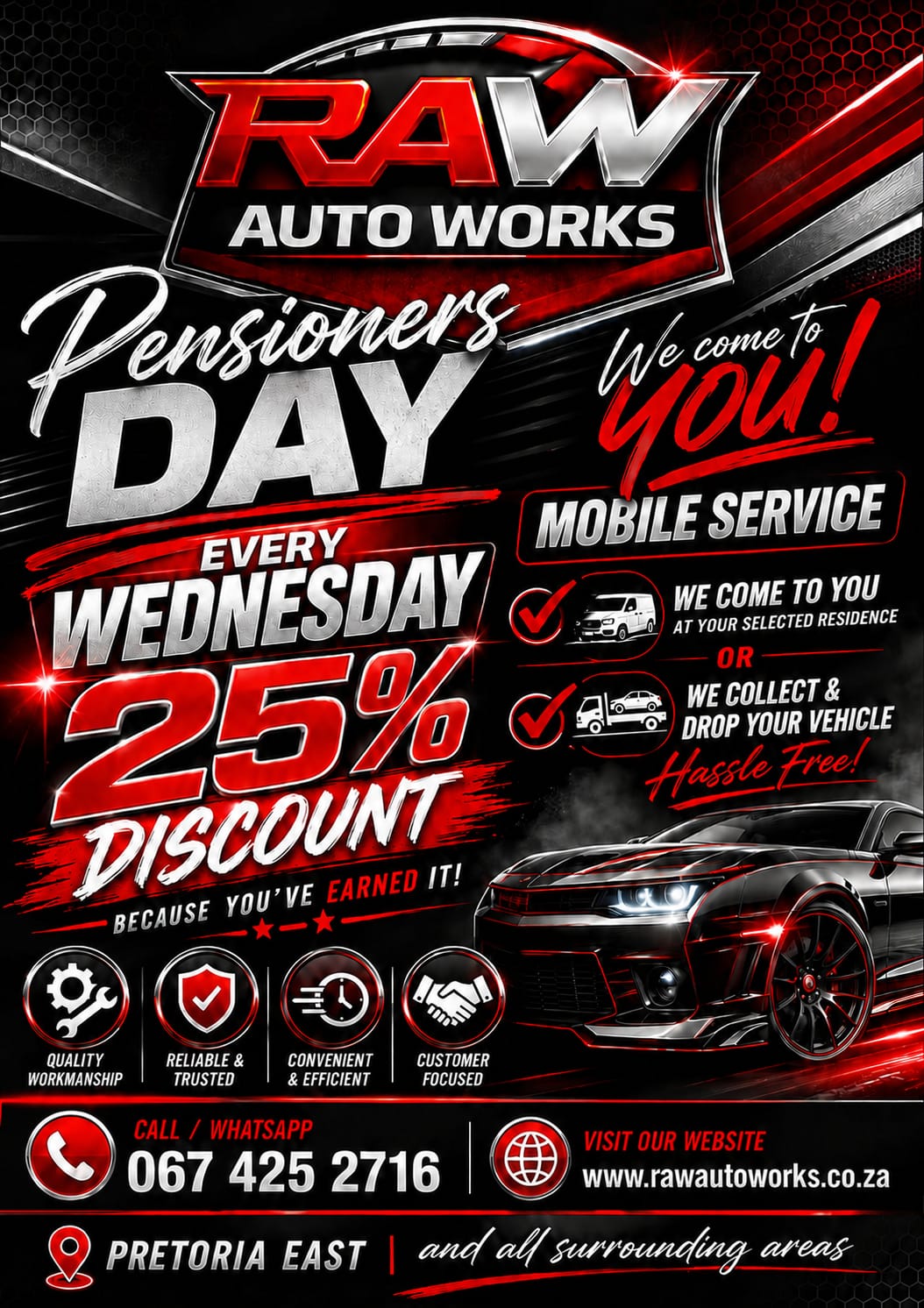 RAW Auto Works promotional offer 9